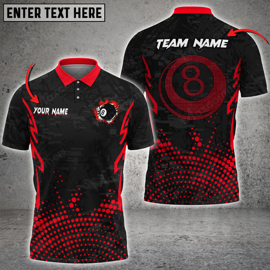 Lasfour Billiard 8 Ball Point Personalized Name 3D Shirt (Multi Color Options) BIA0167