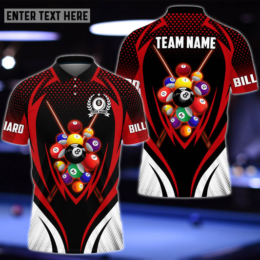 Lasfour Billiards Personalized Name, Team Name Unisex Polo Shirt BIA0735