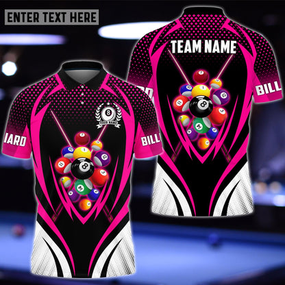 Lasfour Billiards Personalized Name, Team Name Unisex Polo Shirt BIA0735
