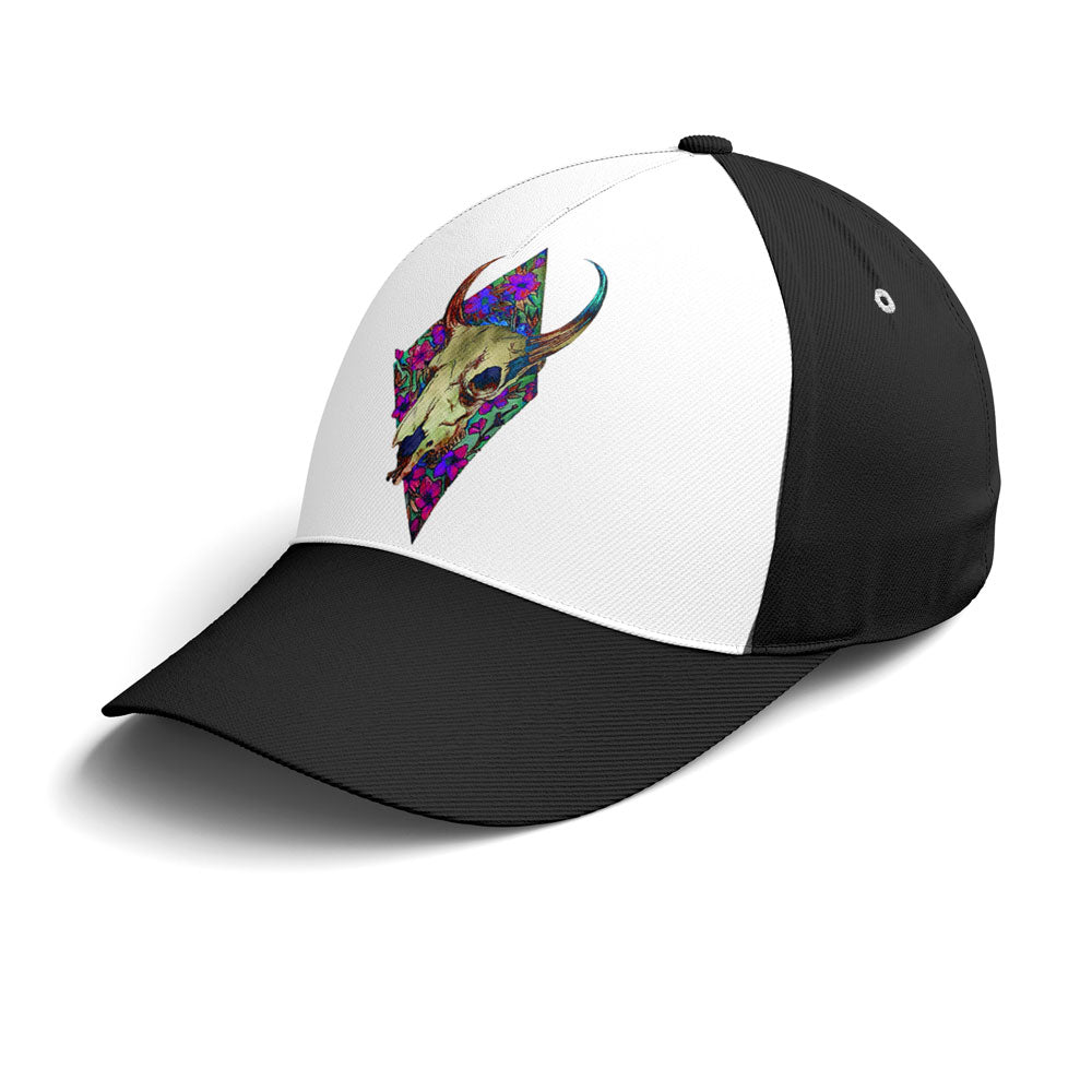 Goth Floral Taurus Classic Style Baseball Cap Lasfour CO0901