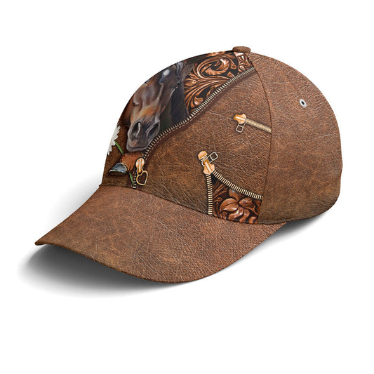 Daisy Horse Leather Style Baseball Cap Lasfour CO0736