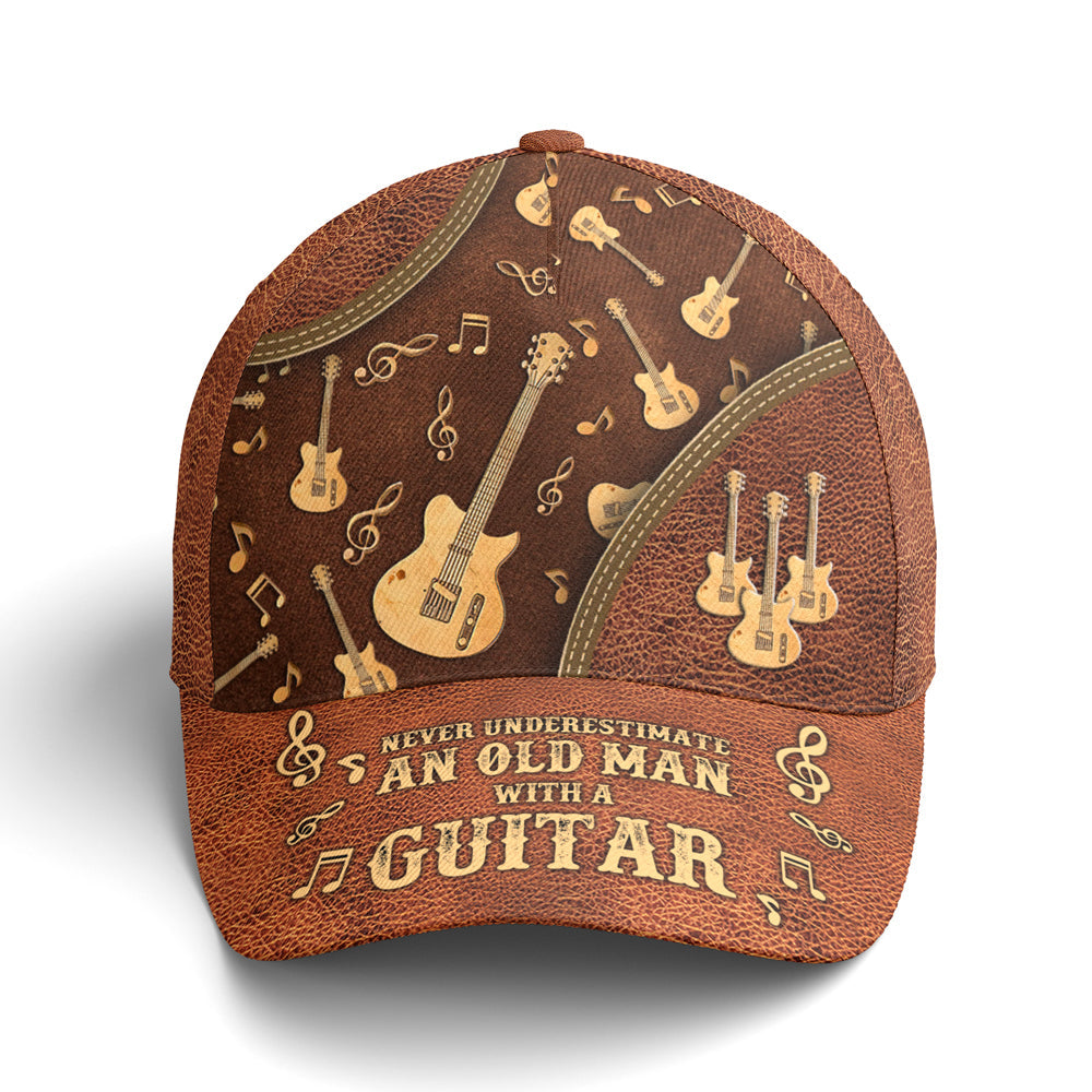 Baseball Cap For Guitar Lovers Classic Leather Lasfour CO0739