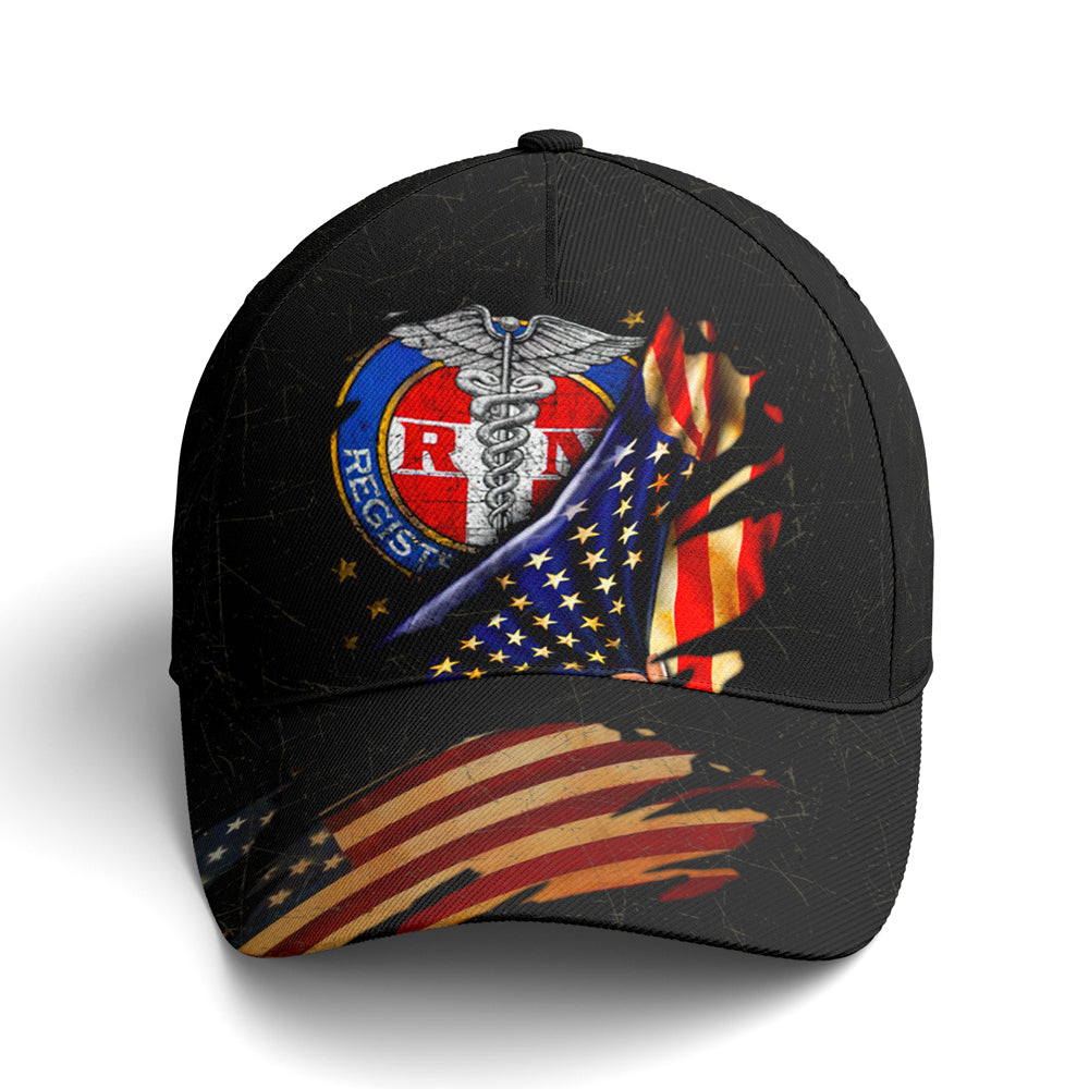 Registered Nurse American Flag Baseball Cap Lasfour CO0731