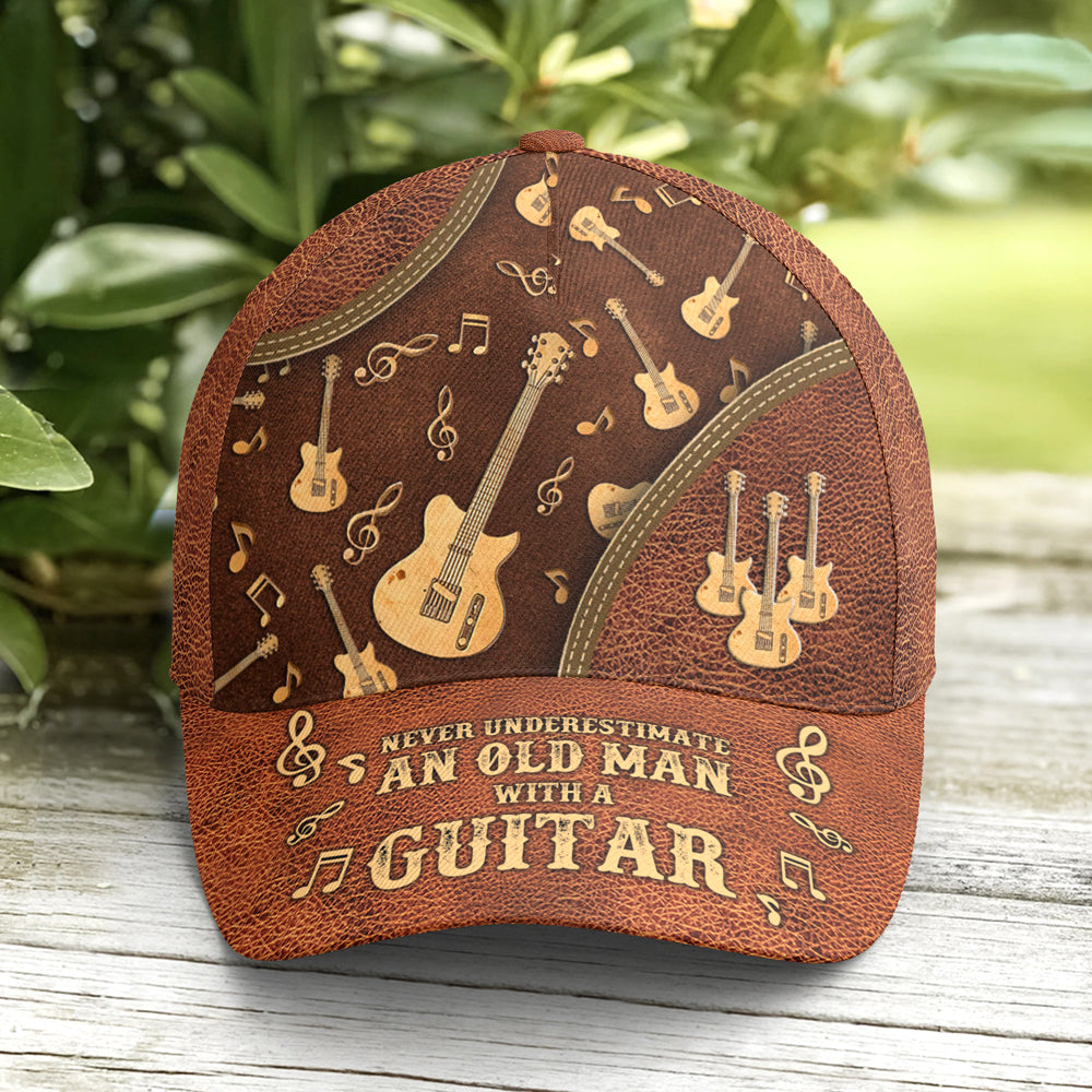 Baseball Cap For Guitar Lovers Classic Leather Lasfour CO0739