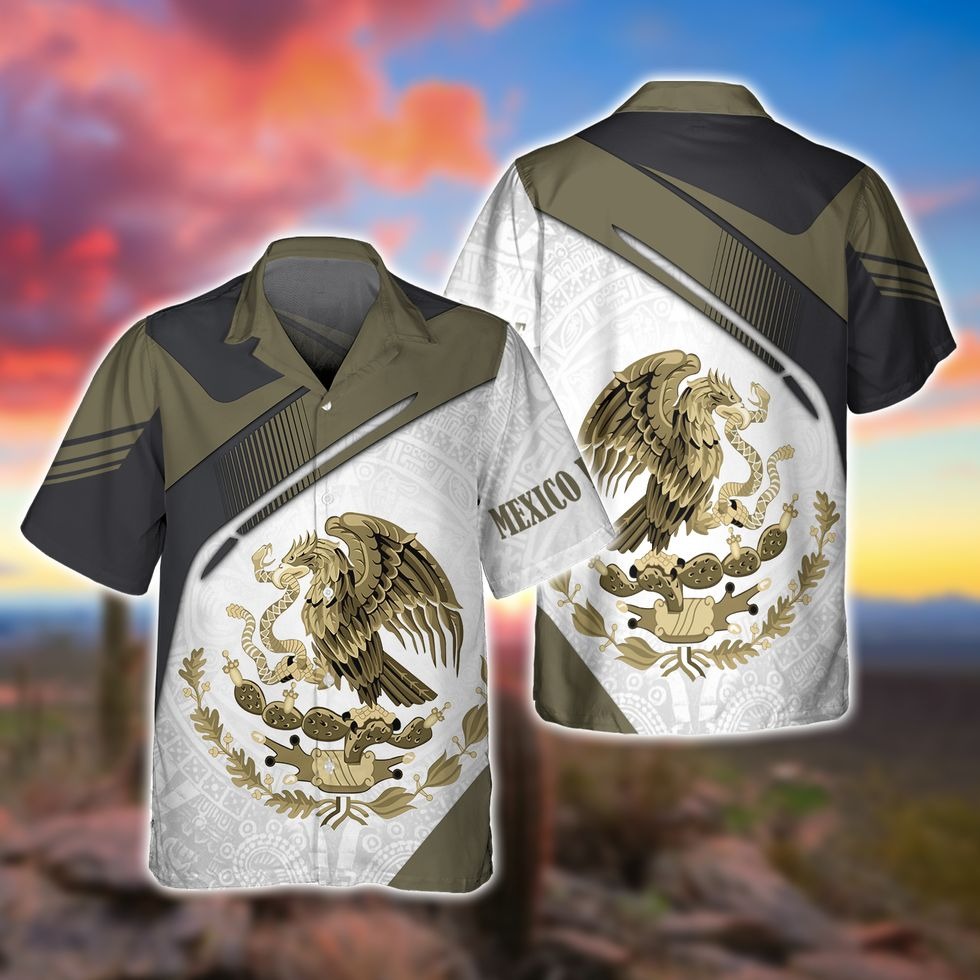 Cool Mexico Hawaiian Shirt, 3D Full Printed Mexican Aloha Beach Hawaii Shirts HO0386