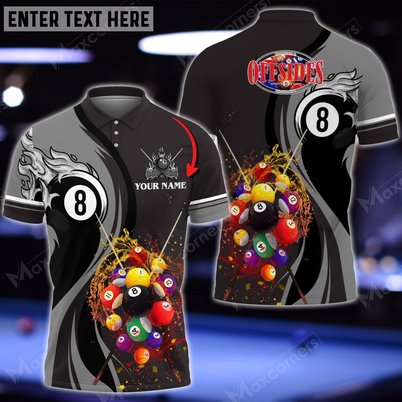 Lasfour Billiards Personalized Name 3D Shirt For Ray Richardson BIA0082