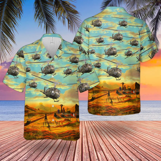 US Army Bell UH-1 Huey Hawaiian Shirt HO3105