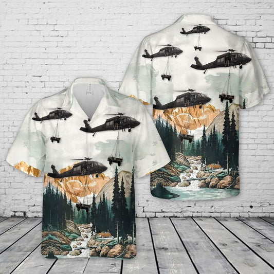 Colorado Army National Guard UH-60 Black Hawk helicopter, 2nd Battalion 135th Aviation Regiment Hawaiian Shirt HO3055