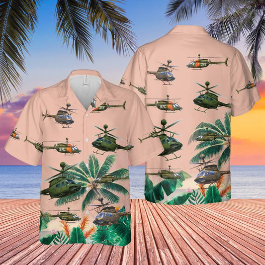 US Army Bell OH-58 Kiowa Hawaiian Shirt HO3109