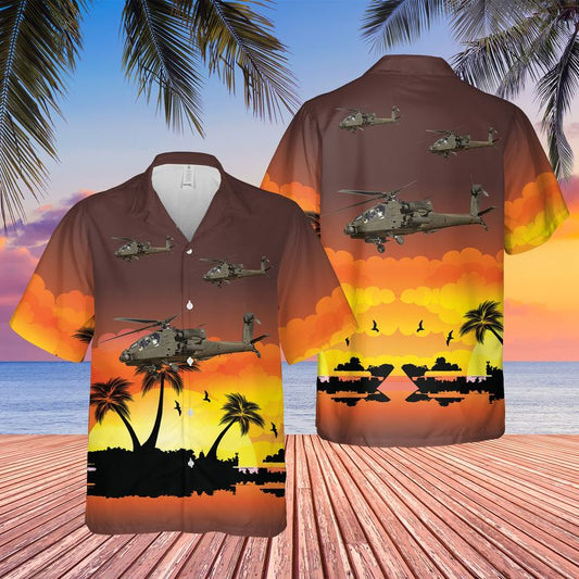 US Army AH-64D Apache Longbow Helicopter From 1st Battalion, 101st Aviation Regiment Hawaiian Shirt HO3047