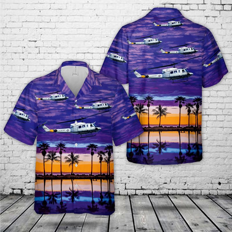US Air Force Bell UH-1N Iroquois (212) Hawaiian Shirt HO2825