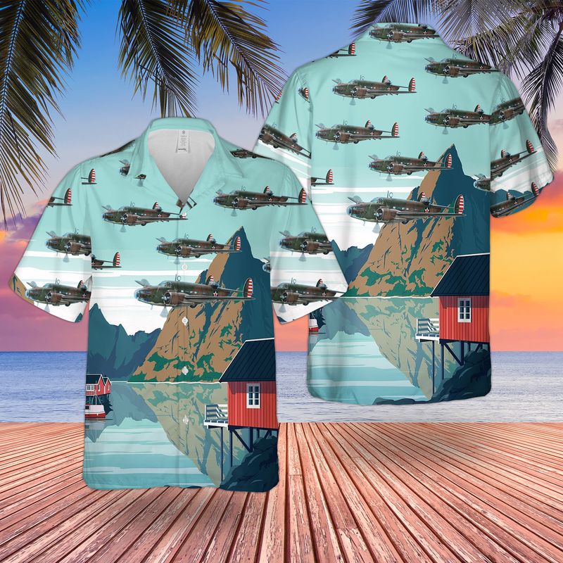US Army A-29/PBO-1 Hudson Hawaiian Shirt HO3058