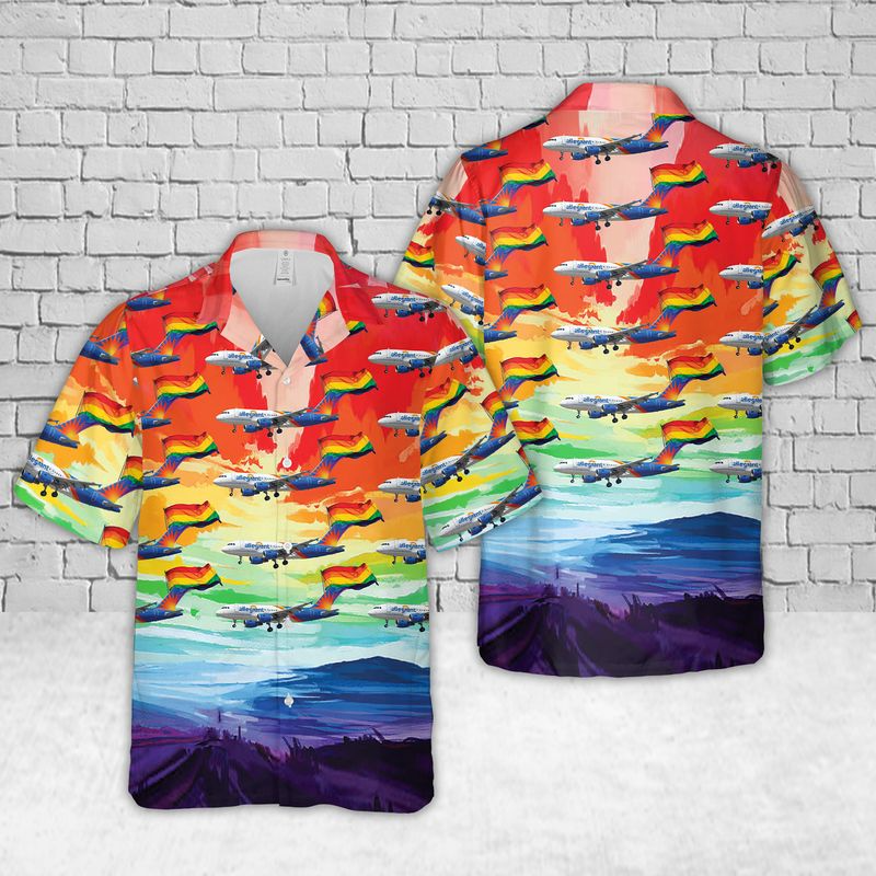 Gay Hawaiian Shirts, Allegiant Airlines Fly With Pride Hawaiian Shirt, Pride Hawaiian Shirt, Gift For Gaymer HO4548