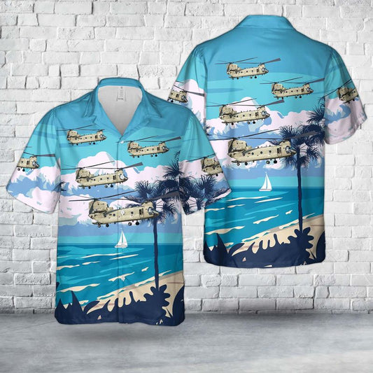 Netherlands Air Force Boeing CH-47F-MYII CAAS Chinook Hawaiian Shirt HO2854
