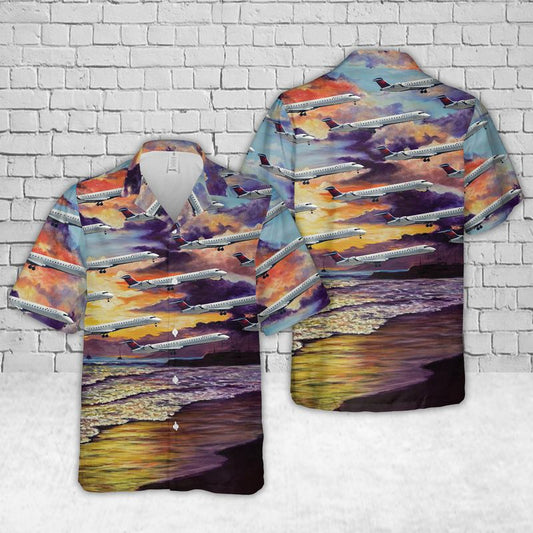 Endeavor Air CRJ-900 Hawaiian Shirt, Hawaiian shirt for men, dad husband HO3782