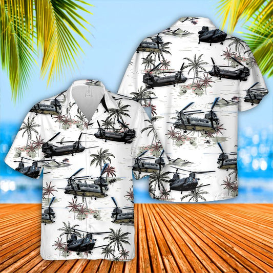 US Army Boeing MH-47G Chinook Hawaiian Shirt HO3114