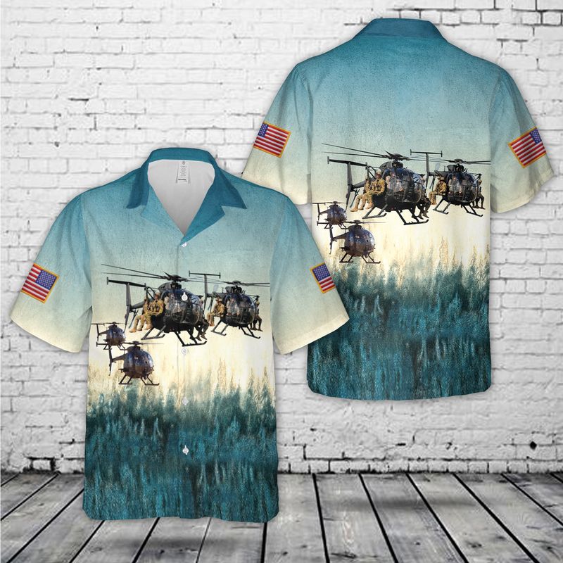 US Army Boeing AH-6 The Little Bird Hawaiian Shirt HO2820