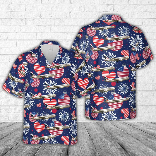 Delta Air Lines Boeing 767-232 Vintage. 4th Of July Hawaiian Shirt, Hawaiian Shirts for Men Short Sleeve Aloha Beach Shirt HO3274
