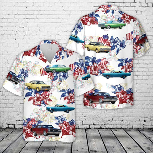 1969 Dodge Dart Swinger 340, 4th Of July Hawaiian Shirt, Custom Photo Hawaii Beach Shirt HO3895