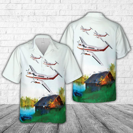 US Army Corps of Engineers Beechcraft 200 Hawaiian Shirt HO3187