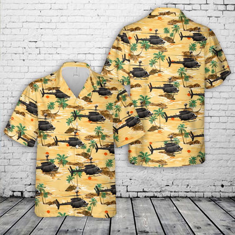 US Army 101st Airborne Division OH-58 Hawaiian Shirt HO3065