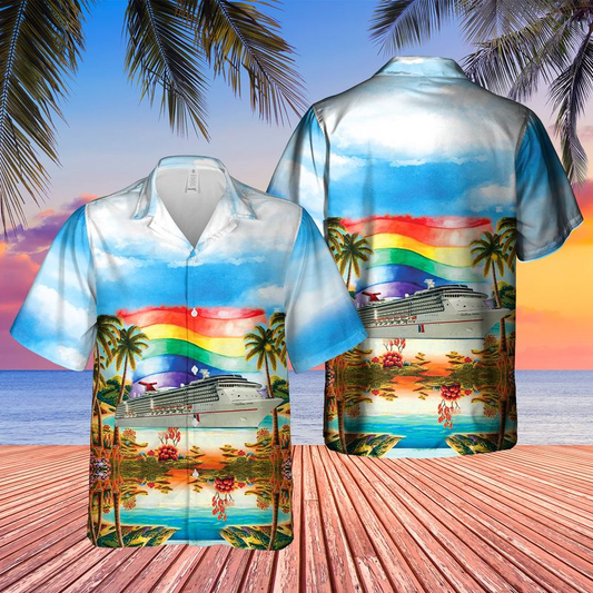 Funny Cruise Shirts, Cruise Happy Pride Month Hawaiian Shirt, Pride Hawaiian Shirt HO4549