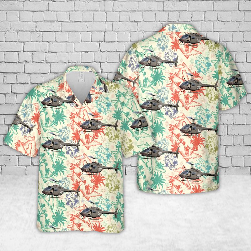 US Army Bell OH-58A Kiowa (206A-1) Hawaiian Shirt HO2819
