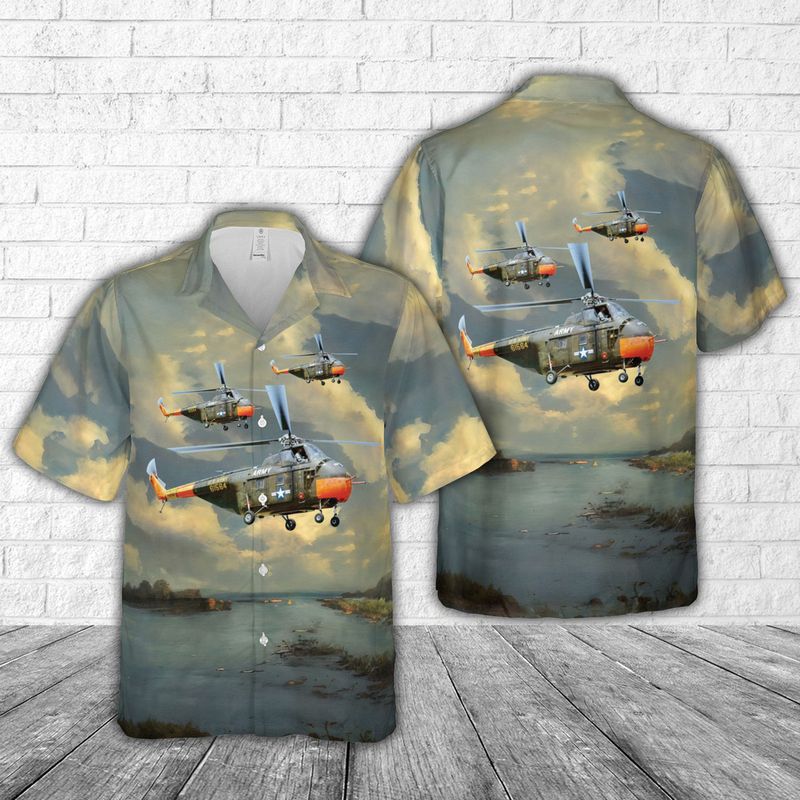 US Army UH-19D Chickasaw Hawaiian Shirt HO3134