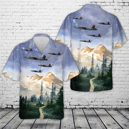 US Air Force Kratos XQ-58 Valkyrie Hawaiian Shirt HO3199