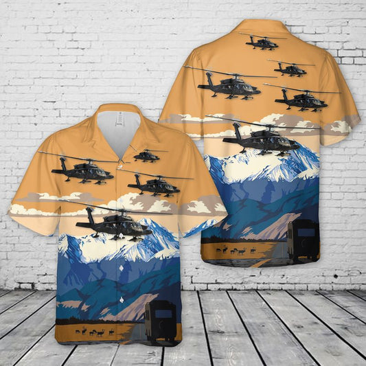 Alaska Army National Guard 1st Battalion, 207th Aviation Regiment UH-60 Black Hawk Hawaiian Shirt HO3053