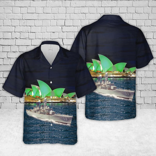 Royal Australian Navy HMAS Torrens (DE 53) Hawaiian Shirt, Hawaiian Shirt for Men Dad HO0423