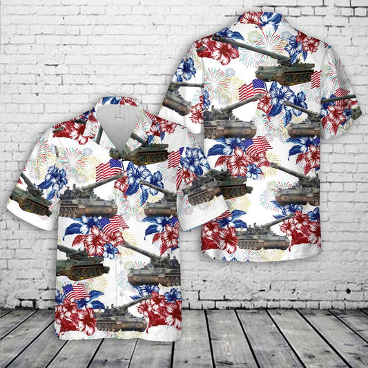 US Army M110 howitzer Flag Hawaiian Shirt HO3091