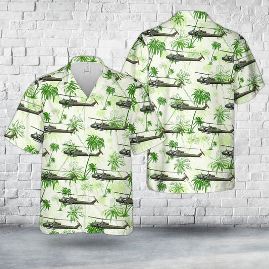 US Army UH-1C HUEY GUNNER 282nd Assault Helicopter Company Hawaiian Shirt HO3028