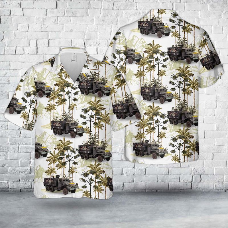 US Army M54 Gun Truck BLACK WIDOW Hawaiian Shirt HO3024