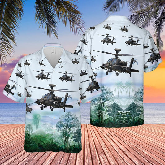 US Army Boeing AH-64 Apache Hawaiian Shirt HO3098