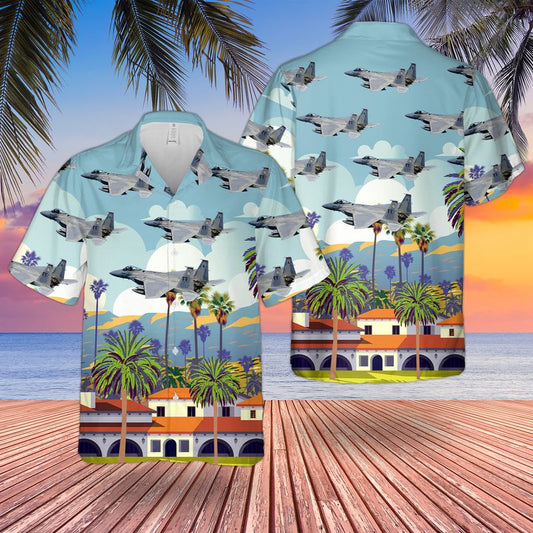 Air Force McDonnell Douglas F-15 Eagle Hawaiian Shirt, Hawaiian shirt for men, dad husband veteran HO3755
