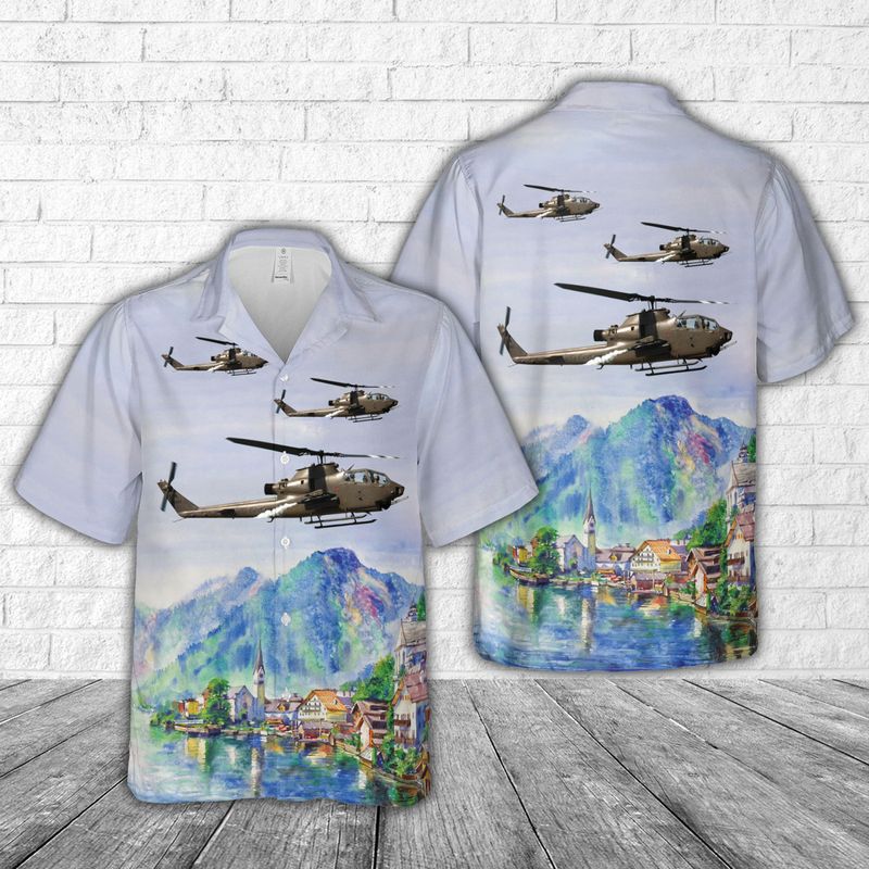 US Army Bell AH-1F Cobra Hawaiian Shirt HO3030