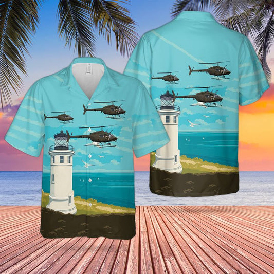 US Army Bell OH-58A Kiowa Hawaiian Shirt HO3048