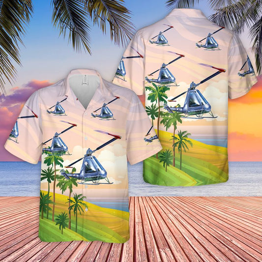 US Army American Helicopter XH-26 Jet Jeep Hawaiian Shirt HO3052