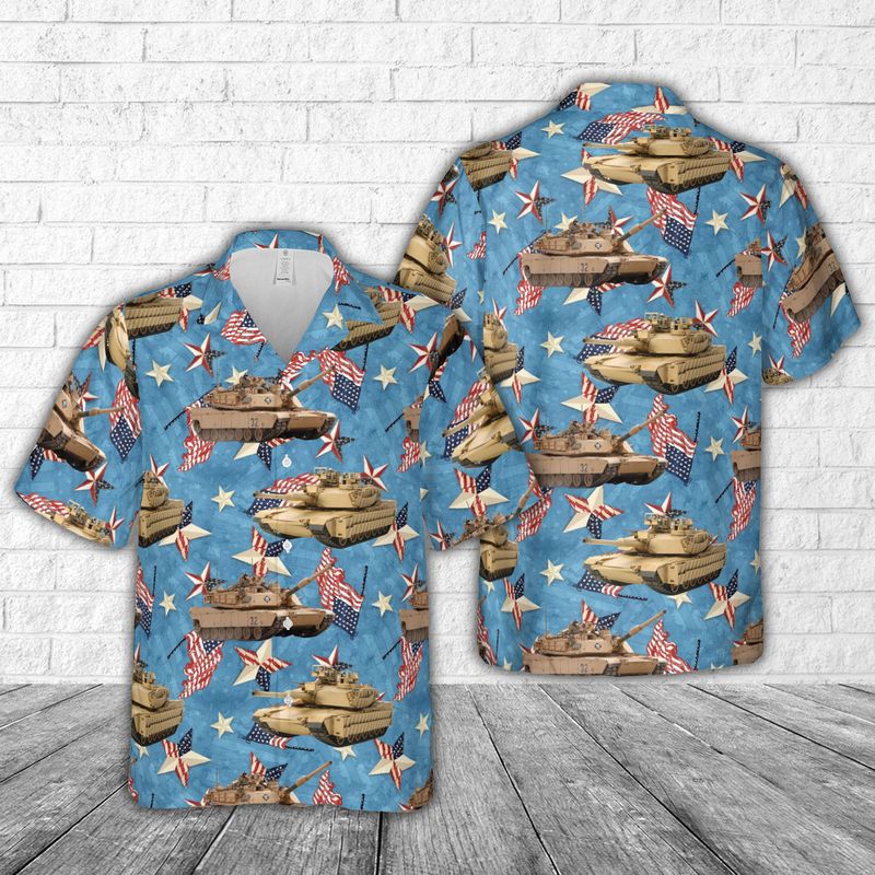 US Army M1 Abrams Tank, 4th Of July Hawaiian Shirt HO3138