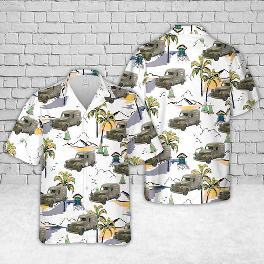 1941 Chevrolet US Army Ambulance Hawaiian Shirt HO3006