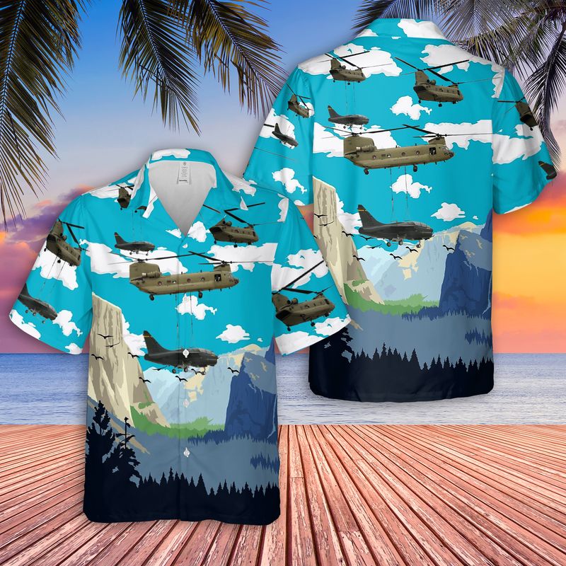 Iowa Army National Guard CH-47F Chinook General Support Aviation Battalion Hawaiian Shirt HO3057