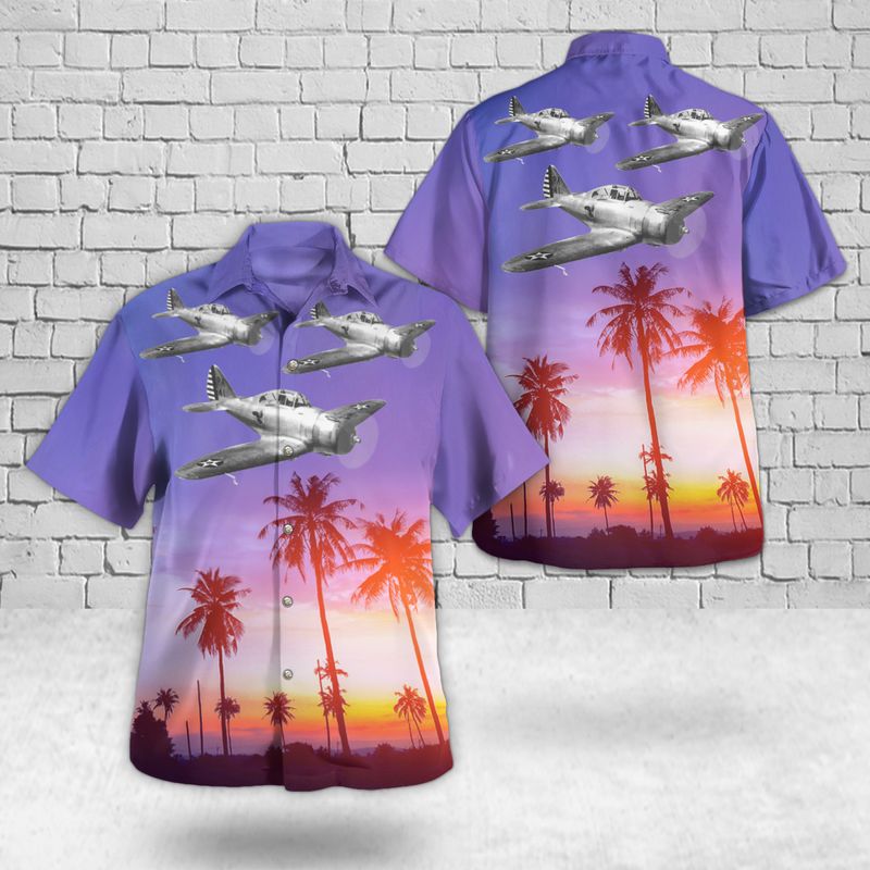 United States Army Air Forces Seversky P-35 Hawaiian Shirt HO3044