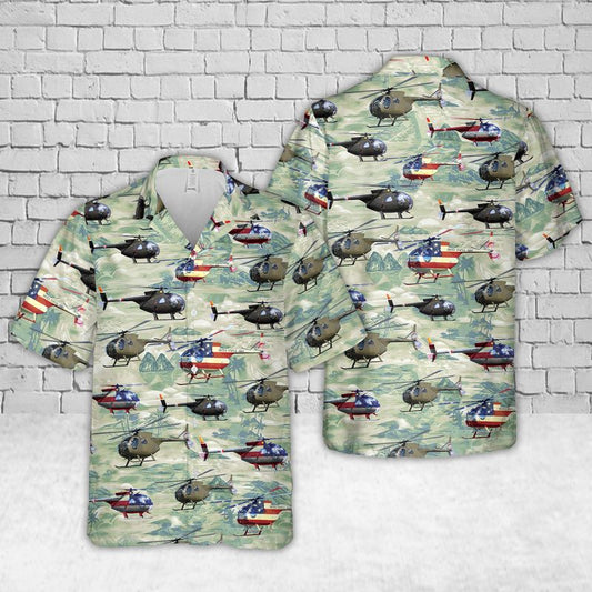 US Army Hughes OH-6 Cayuse Hawaiian Shirt HO3041