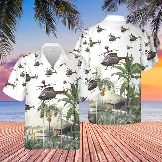 US Army Bell OH-58 Kiowa Hawaiian Shirt HO3103