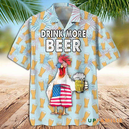 Rooster Hawaiian Shirt, Tropical White Rooster Hawaiian Shirt for men and women custom style HO3535
