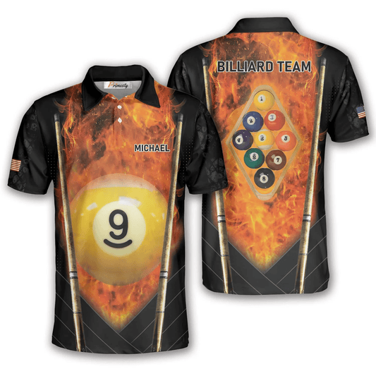 Lasfour 9 Ball Billiard Personalized Name Unisex Shirt BIA0473