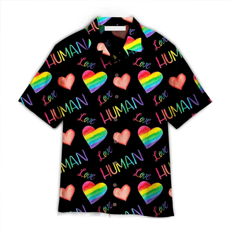 LGBT Aloha Hawaiian Shirts For Summer, Heart Rainbow Colorful LGBT Hawaiian Shirts, Gift For Gaymer And Lesbian HO3473