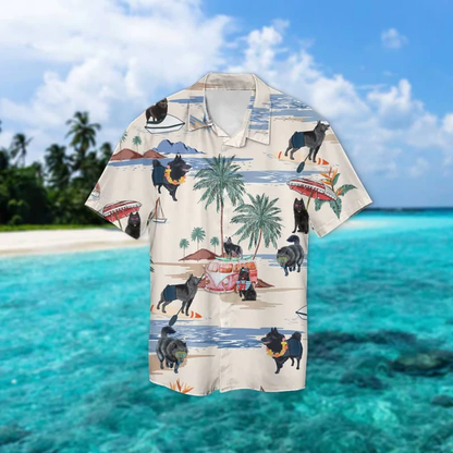 Schipperke Summer Beach Hawaiian Shirt, Hawaiian Shirts for Men Women Short Sleeve Aloha Beach Shirt HO0879