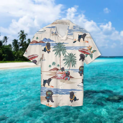 Schnoodle Summer Beach Hawaiian Shirt, Hawaiian Shirts for Men Women Short Sleeve Aloha Beach Shirt HO0877